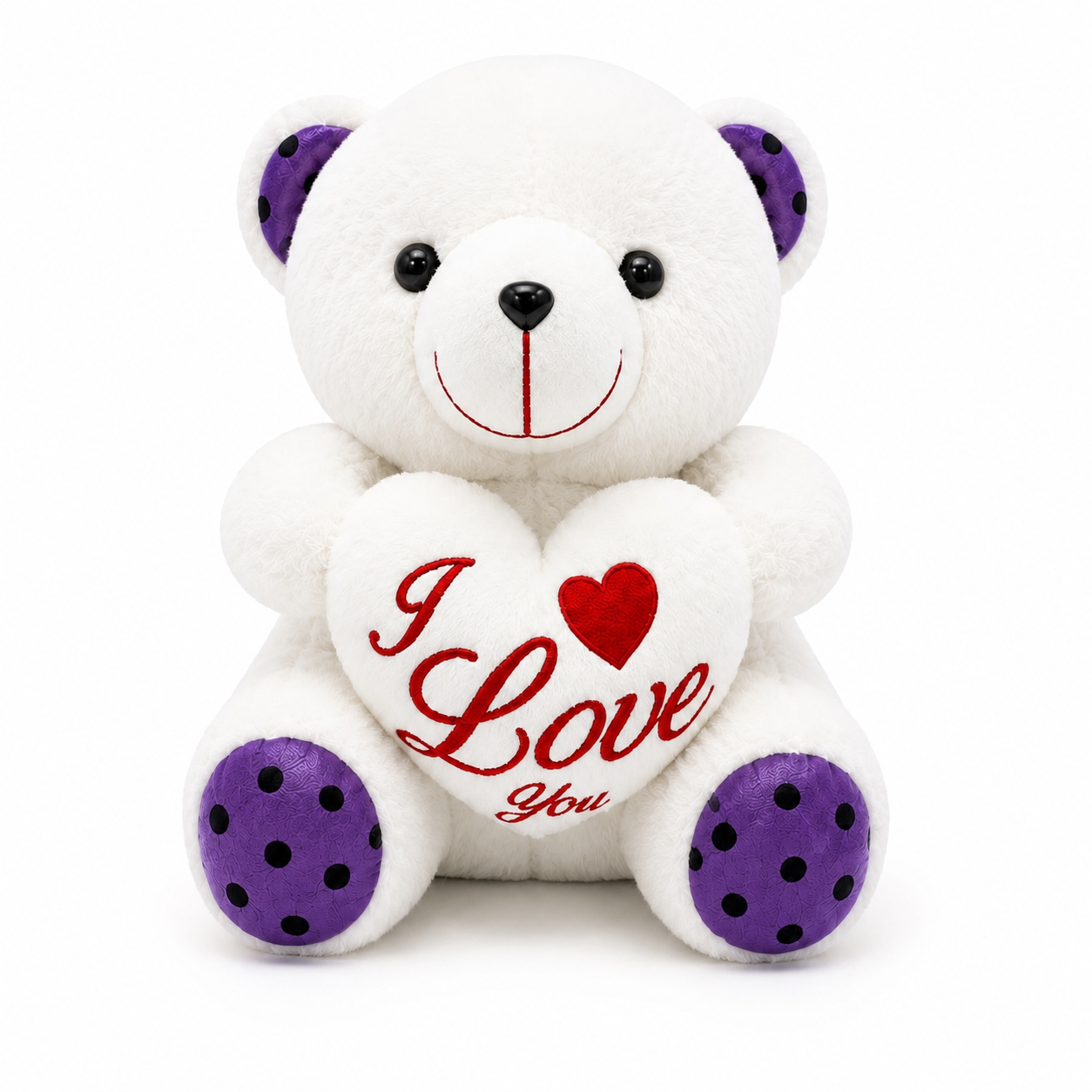 White  “I Love You” Teddy Bear – Soft Plush Gift Toy 🧸💗