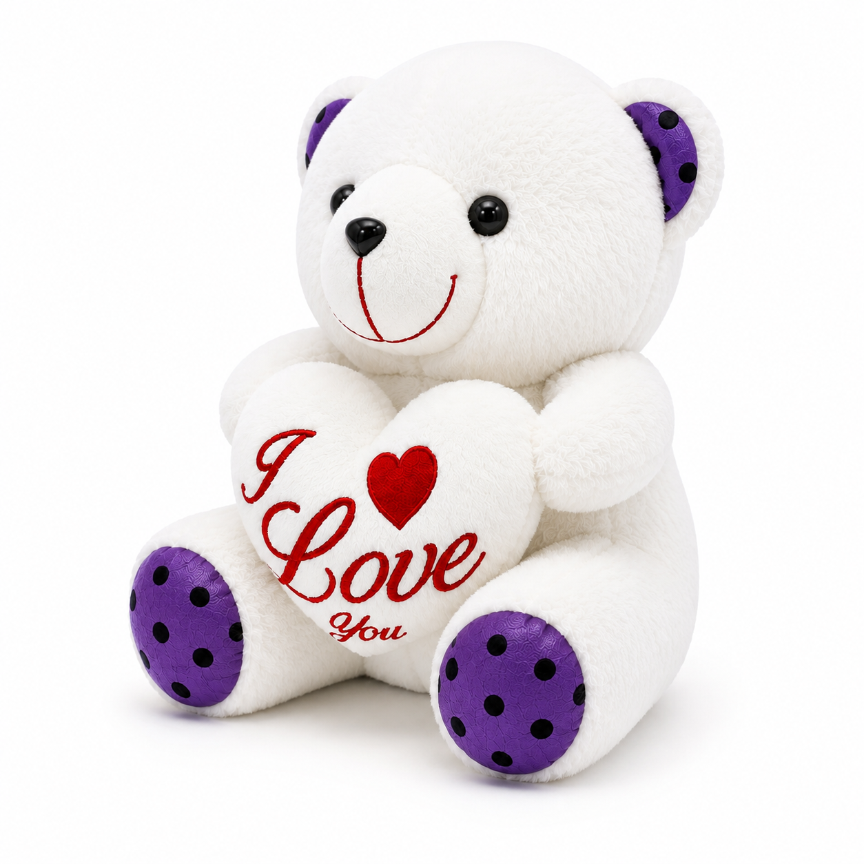 White  “I Love You” Teddy Bear – Soft Plush Gift Toy 🧸💗