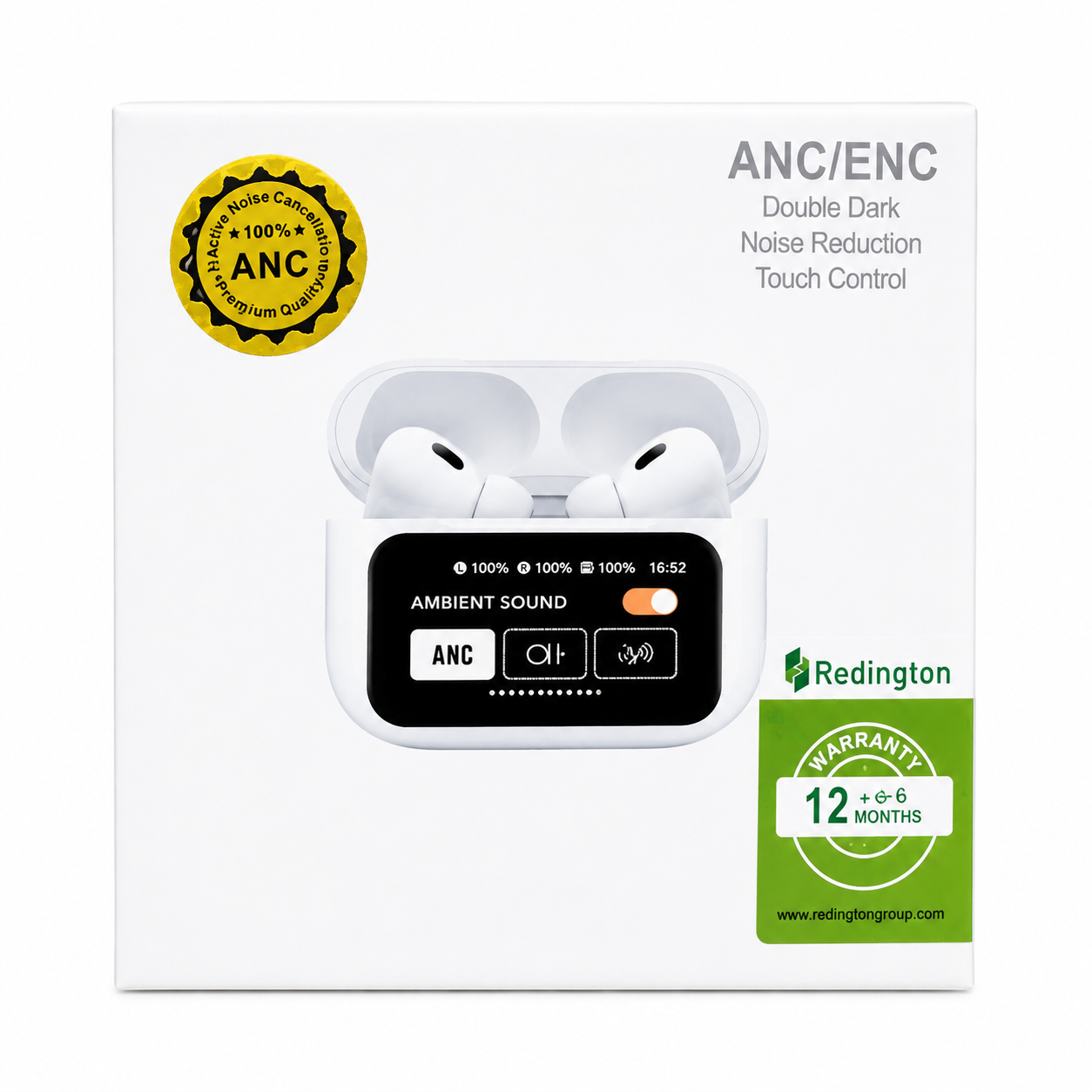 AirPods Pro Style ANC Wireless Earbuds – Touch Display Charging Case