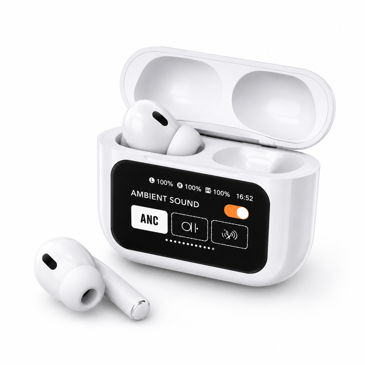 AirPods Pro Style ANC Wireless Earbuds – Touch Display Charging Case