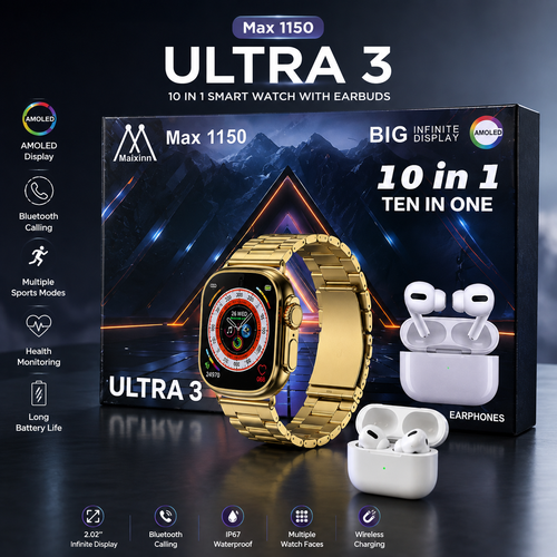 Ultra 3 Smart Watch with Free AirPods Gift ⌚🎁🎧