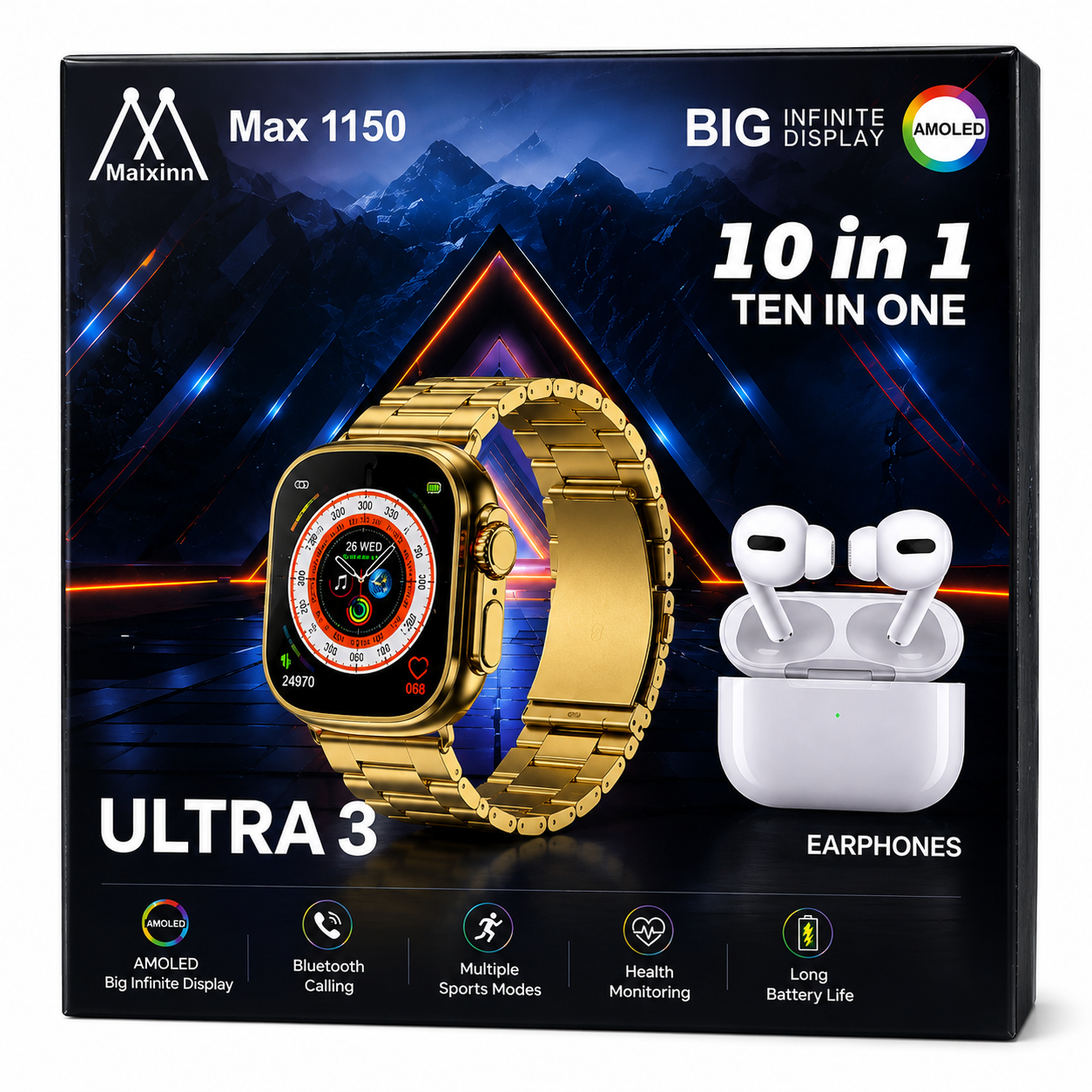 Ultra 3 Smart Watch with Free AirPods Gift ⌚🎁🎧
