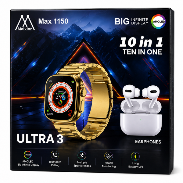 Ultra 3 Smart Watch with Free AirPods Gift ⌚🎁🎧