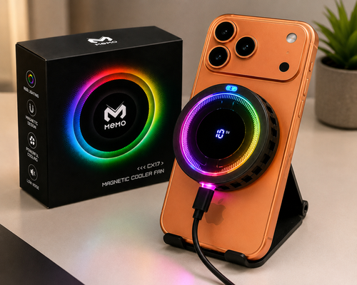 MEMO CX17 Magnetic RGB Phone Cooler Fan ❄️📱🌈