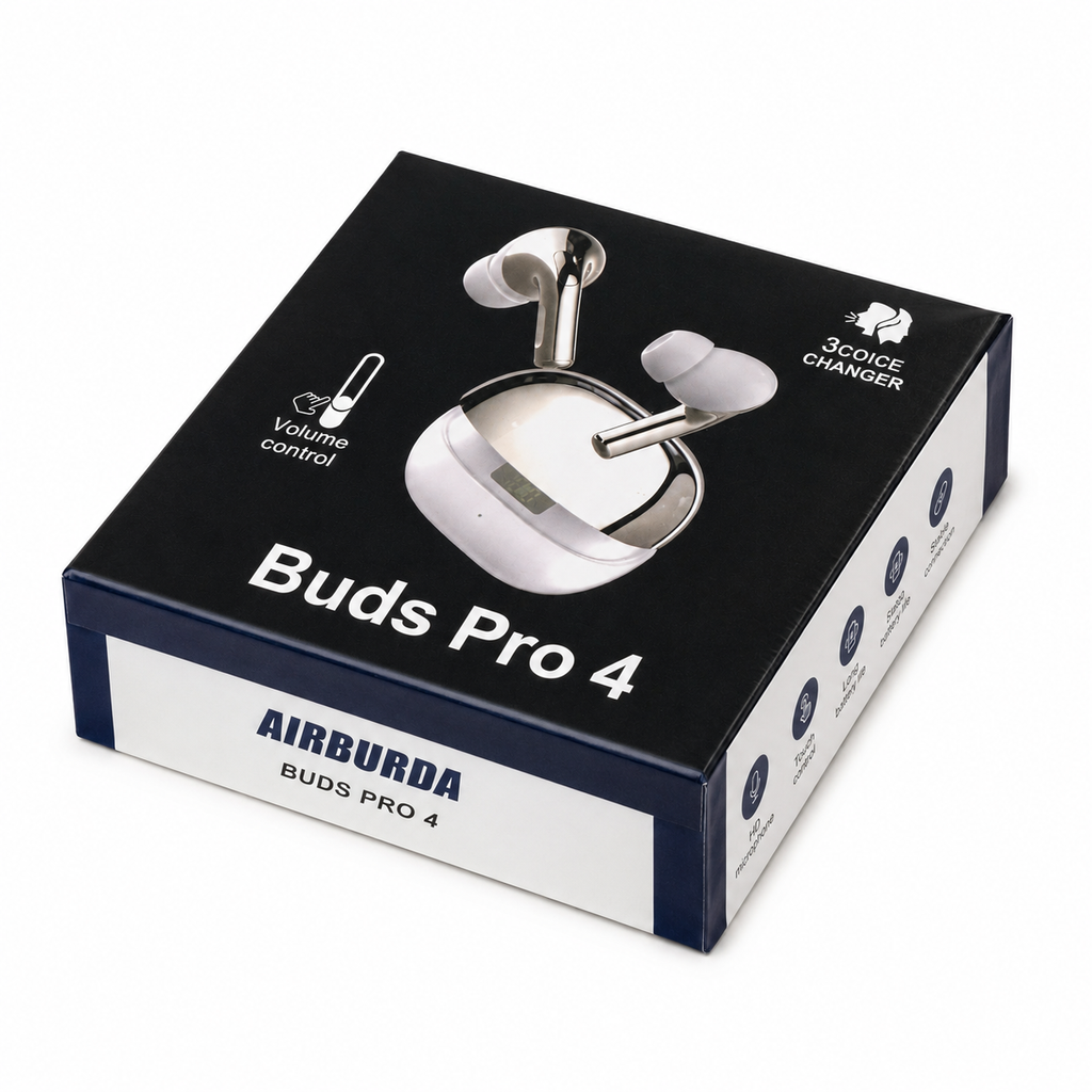 Buds Pro 4 Wireless Earbuds - Voice Changer & Smart Touch Control