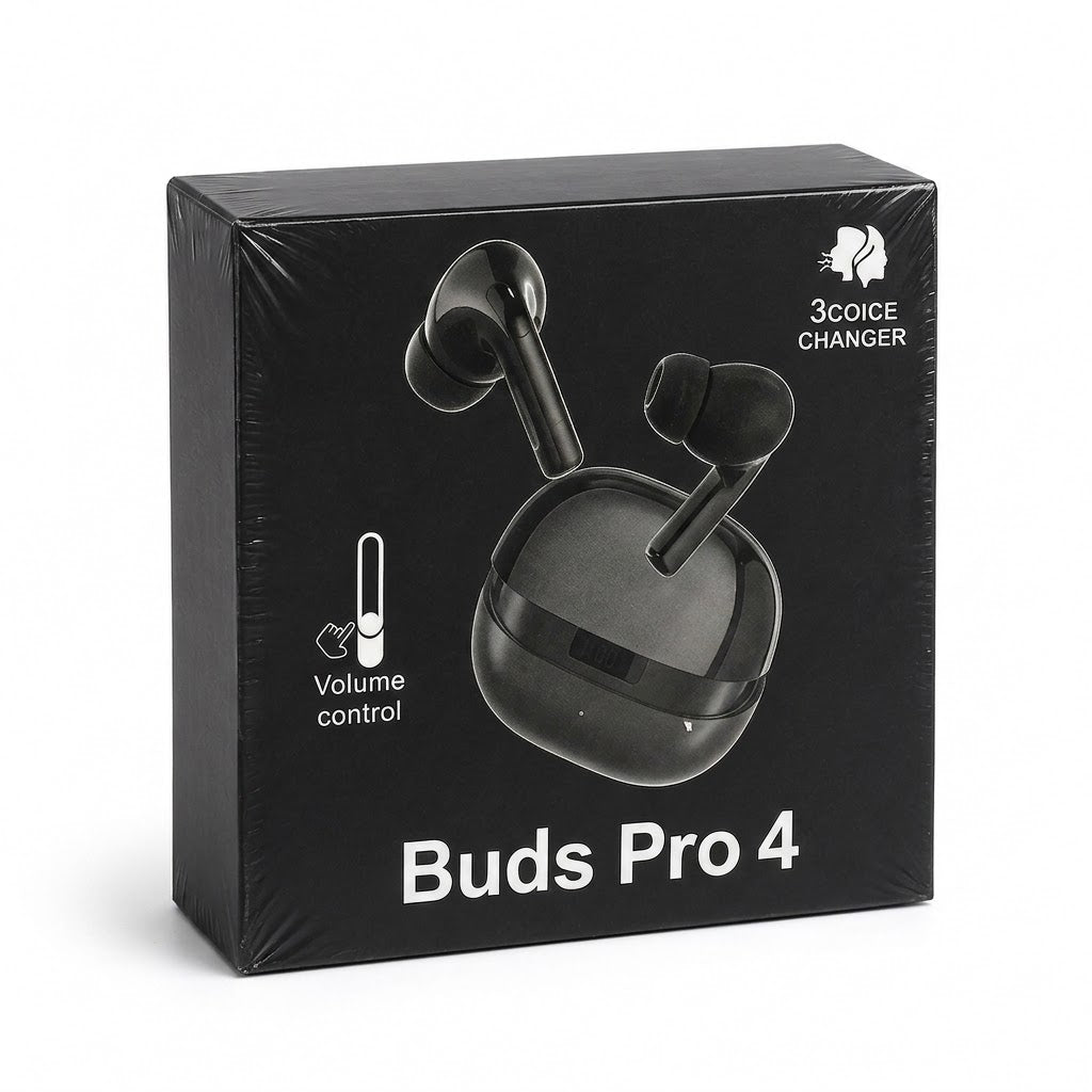 Buds Pro 4 Wireless Earbuds - Voice Changer & Smart Touch Control