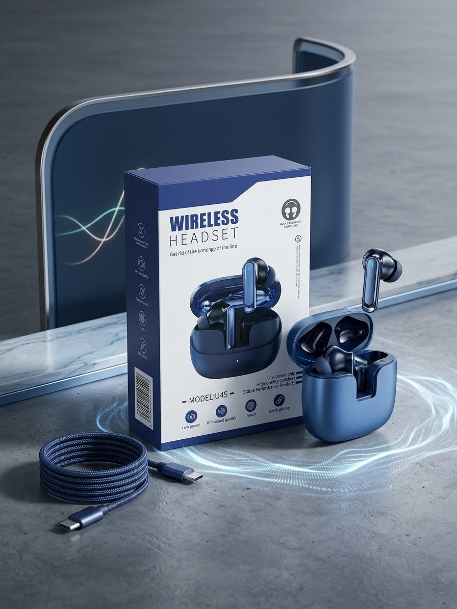 U45 Wireless Headset - HiFi Sound & Low Power Consumption