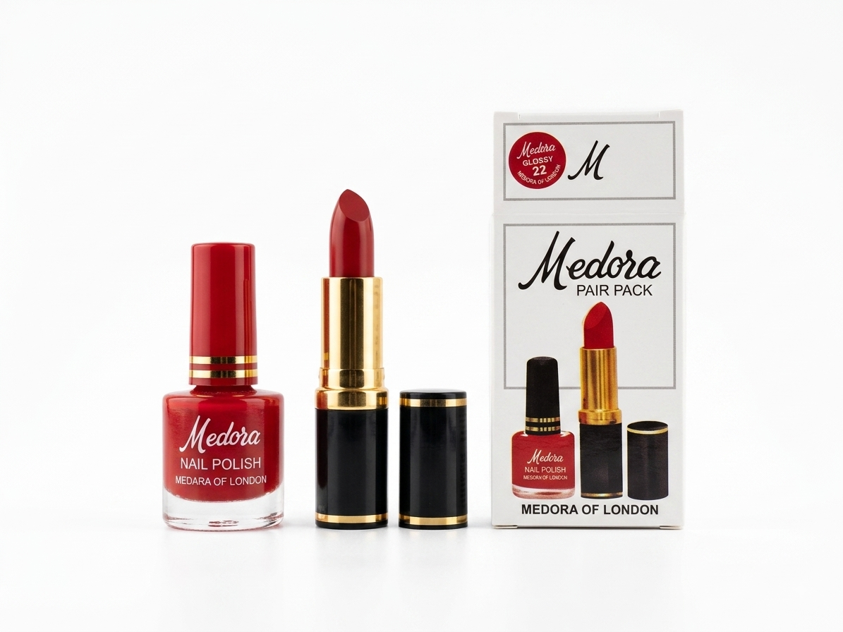 Medora Of London Pair Pack – Red Lipstick & Matching Nail Polish