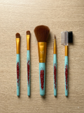Piece Glitter Makeup Brush Set with Eyebrow Comb