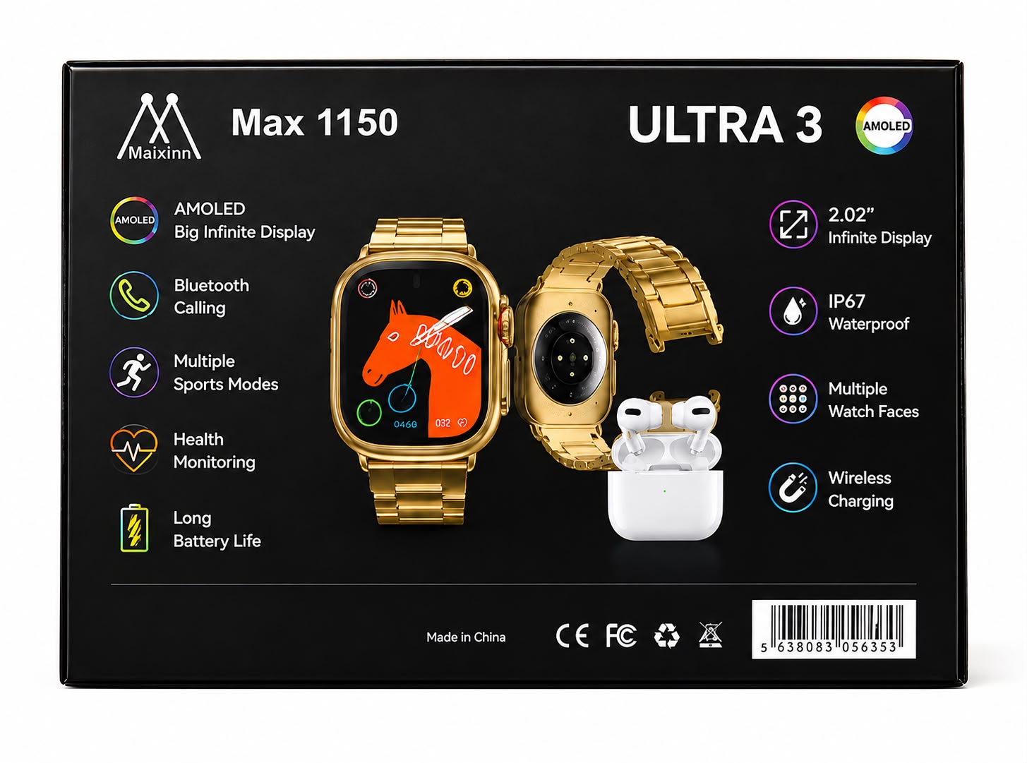 Ultra 3 Smart Watch with Free AirPods Gift ⌚🎁🎧